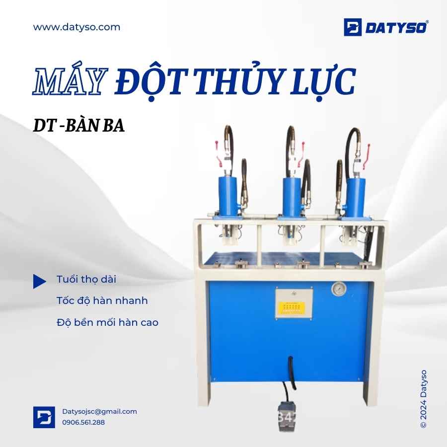 Máy đột thủy lực bàn ba